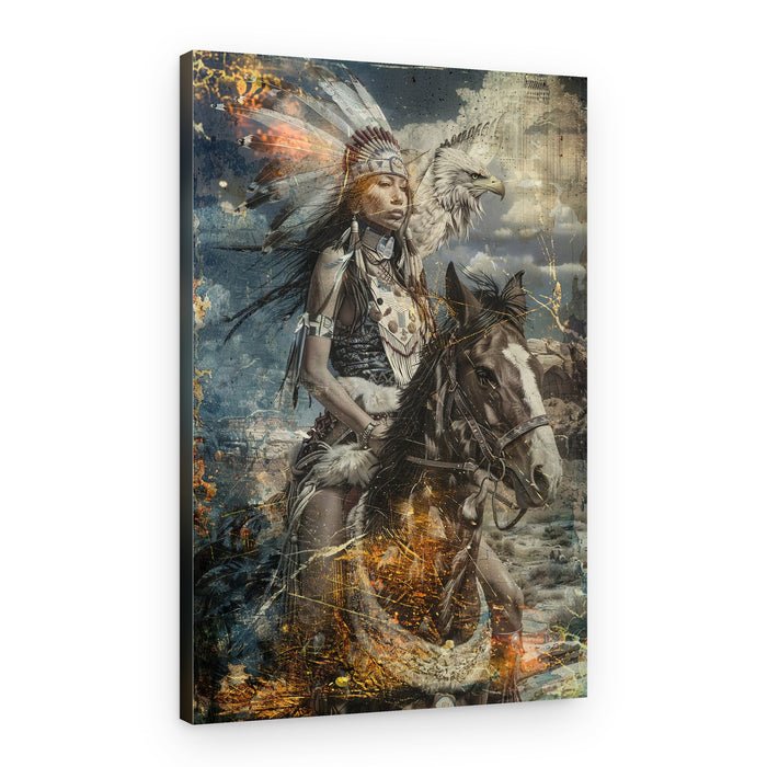 Native Horse Eagle Spirit – Canvas Print