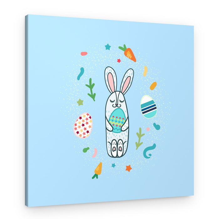 Whimsical Easter Bunny – Canvas Print