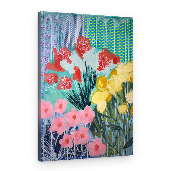 Vibrant Garden Blooms – Canvas Print