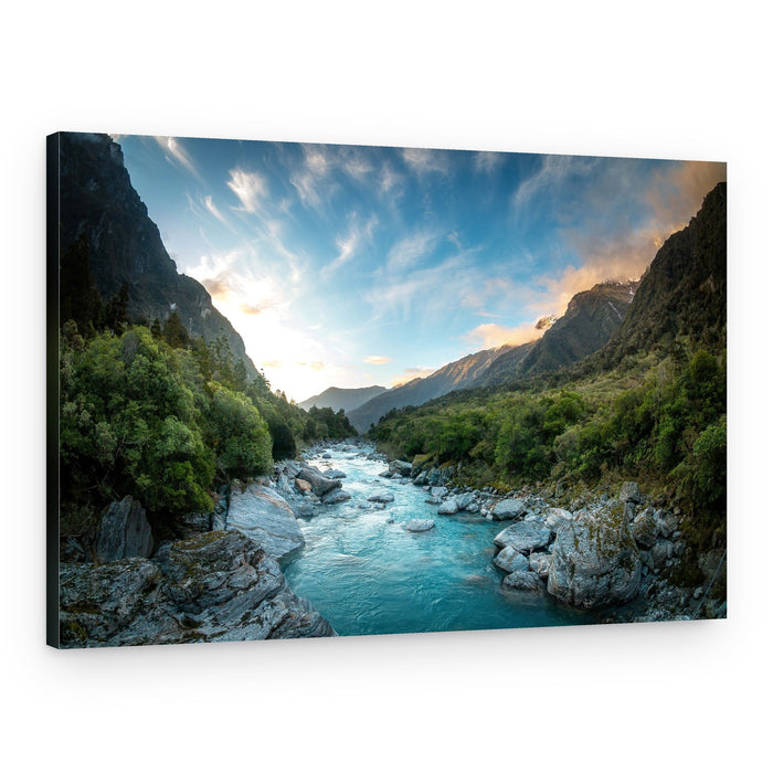 Vibrant Mountain River – Canvas Print