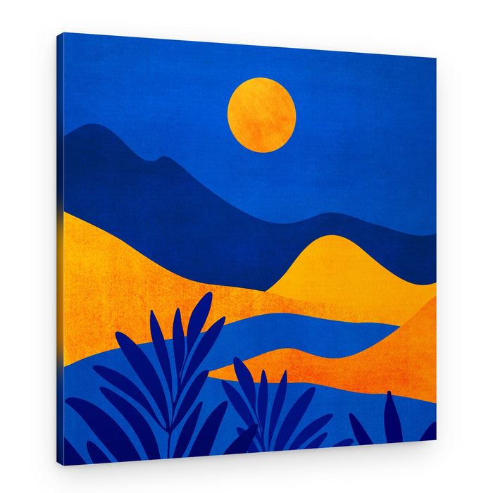 Moonrise Mountains Mural – Canvas Print