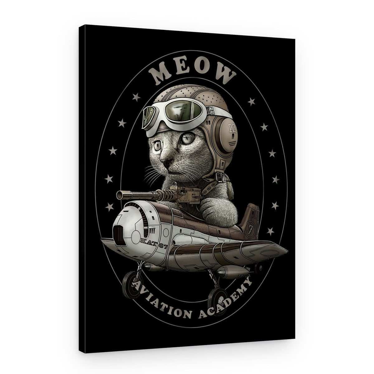 Flying Ace Cat – Canvas Print