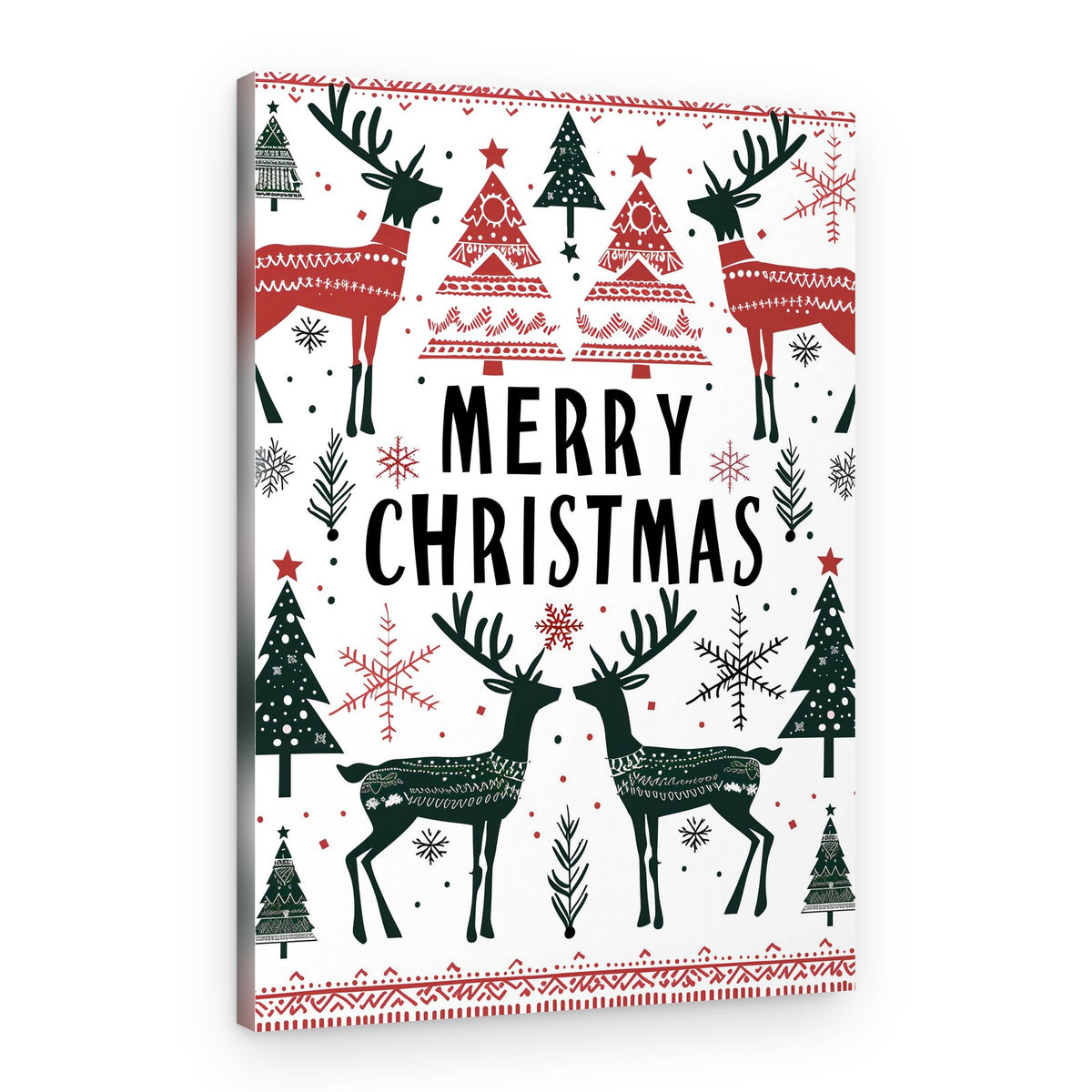 Nordic Christmas Reindeer – Canvas Print