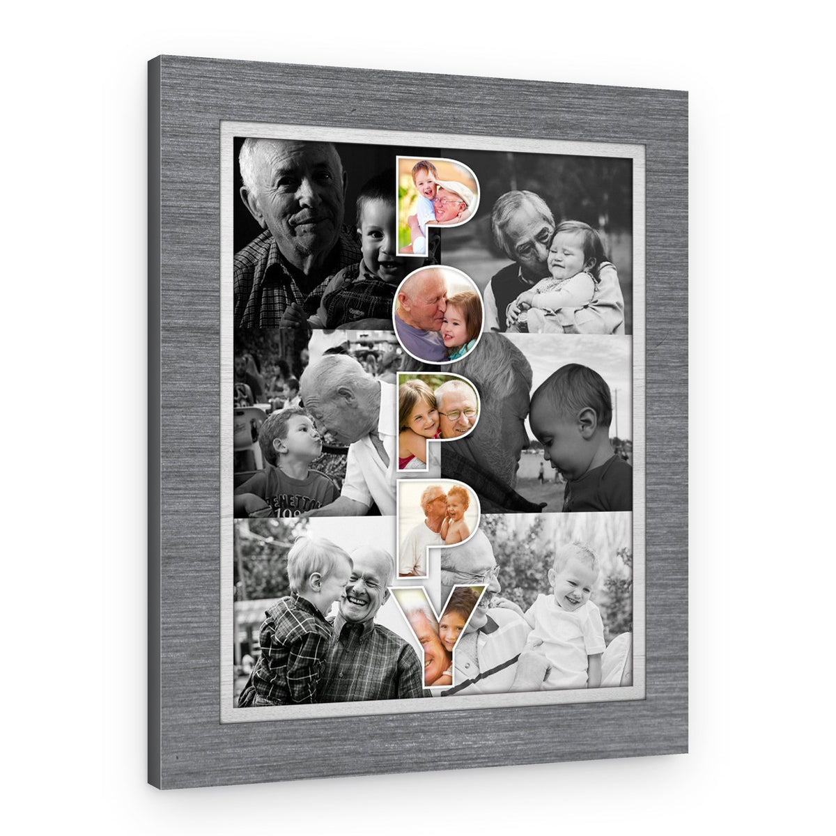 Grandpa Art Custom Photo Collage Canvas Print – Canvas Print – POPPY