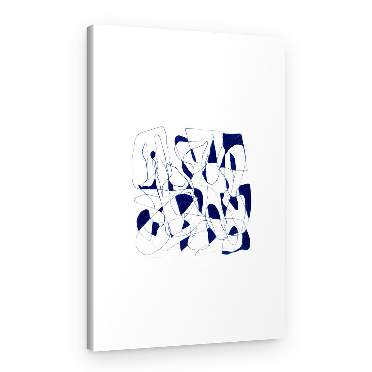 Blue Abstract Flow – Canvas Print