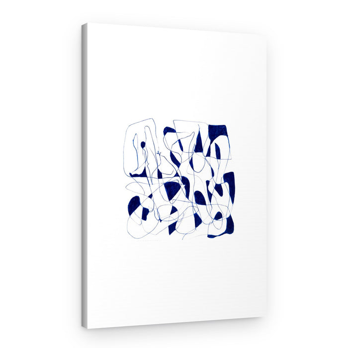 Blue Abstract Flow – Canvas Print