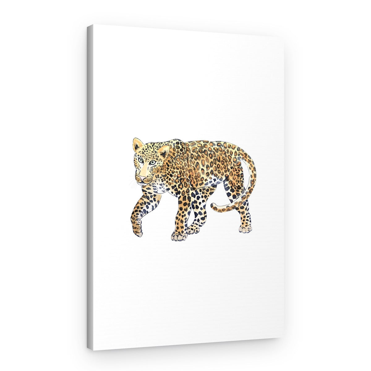 Elegant Walking Leopard – Canvas Print