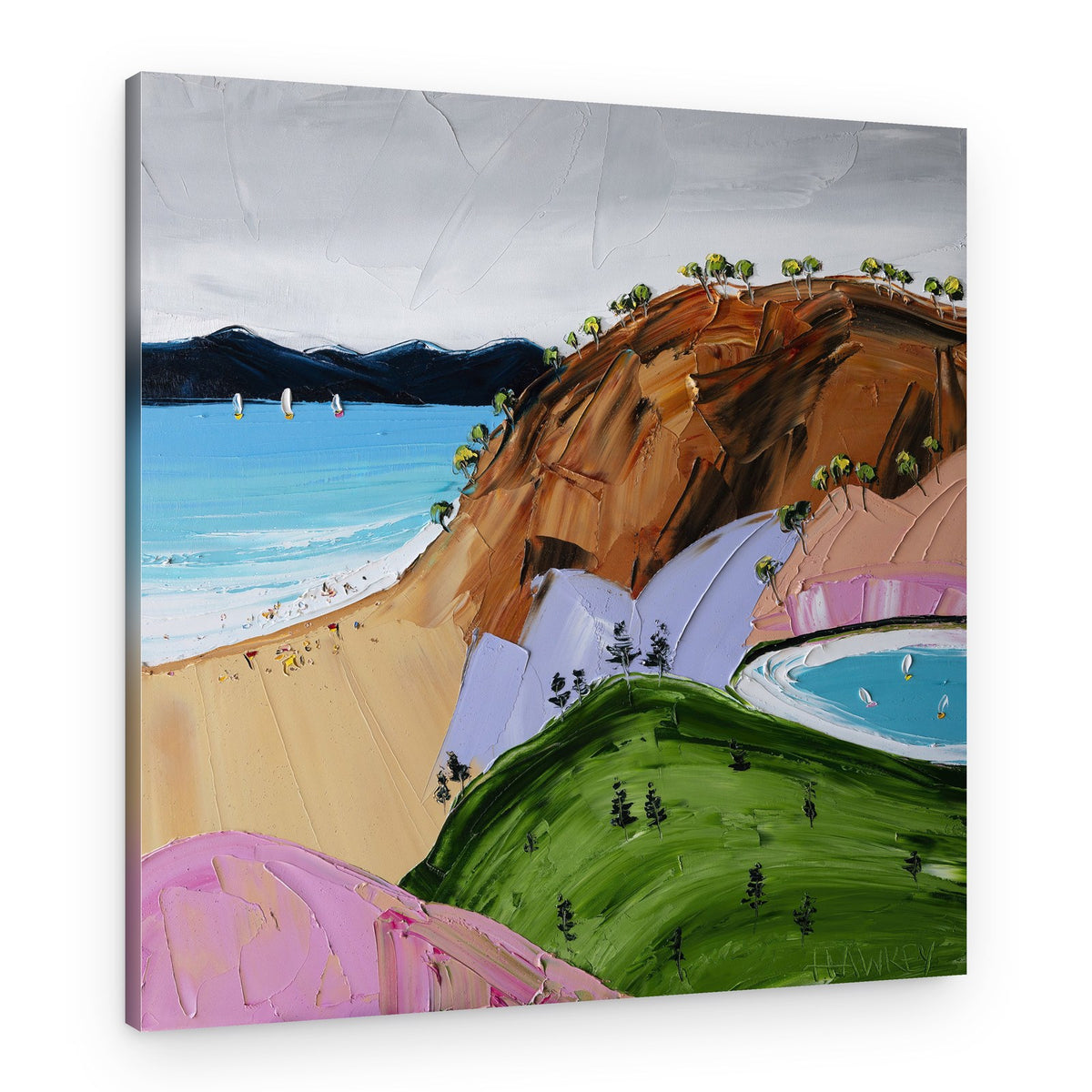 Colorful Beach Day – Canvas Print