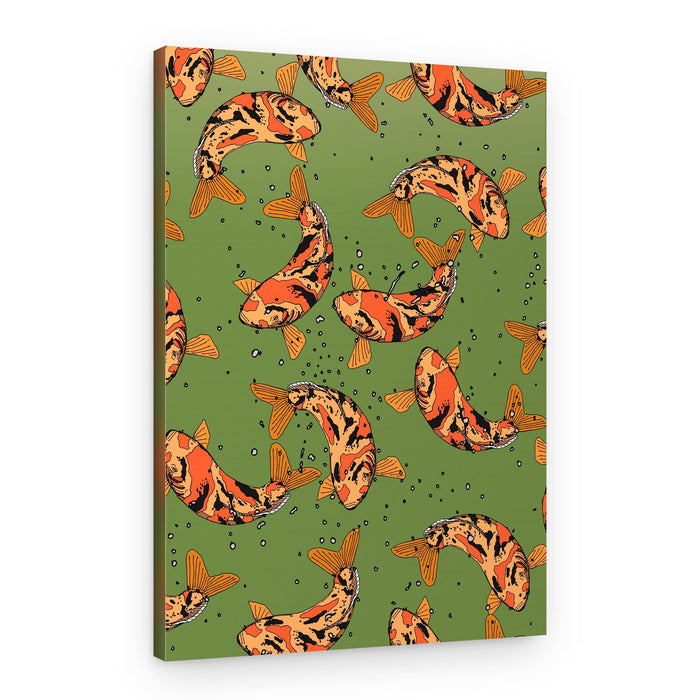 Vibrant Koi Fish Pattern – Canvas Print