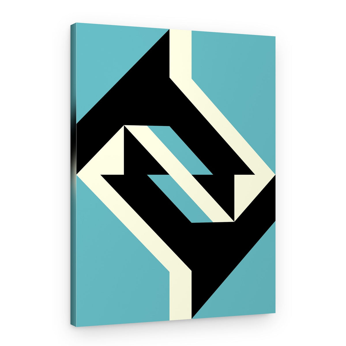 Dynamic Interlocking Shapes – Canvas Print