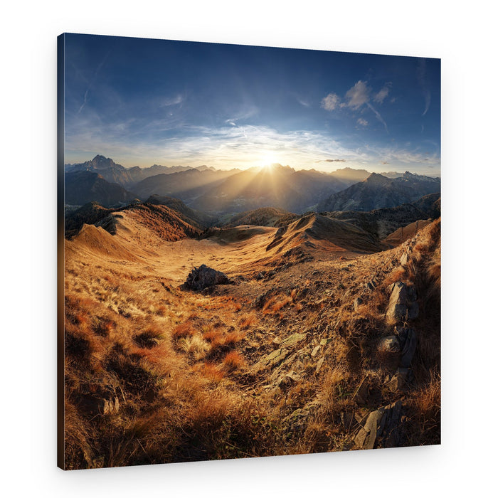Majestic Mountain Sunset – Canvas Print