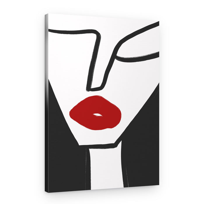 Bold Red Lips – Canvas Print