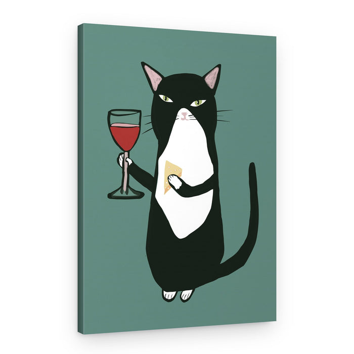 Sassy Tuxedo Cat – Canvas Print