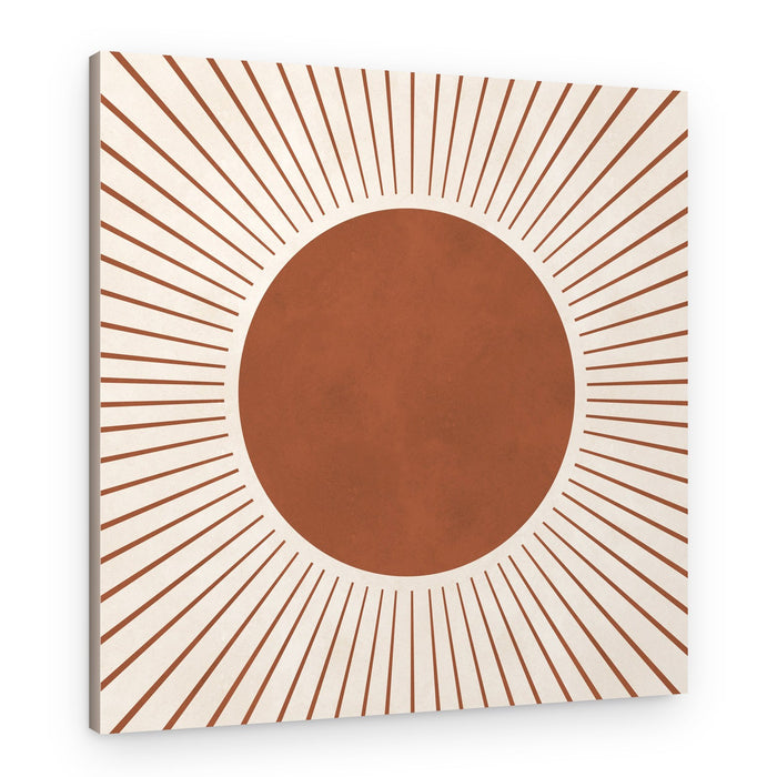 Terracotta Sun Rays – Canvas Print