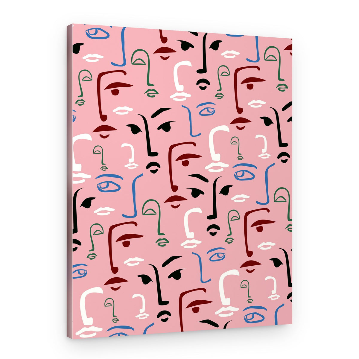 Pink Abstract Faces – Canvas Print