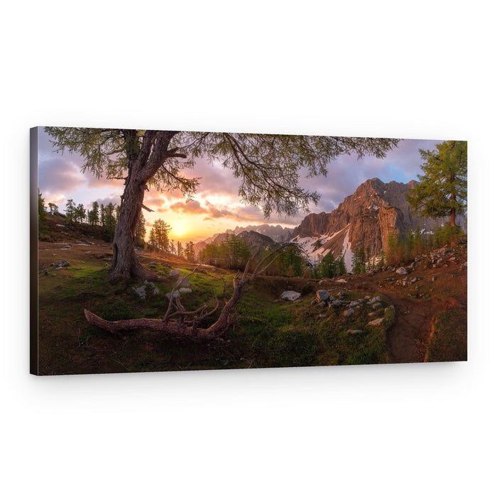 Majestic Mountain Sunset – Canvas Print