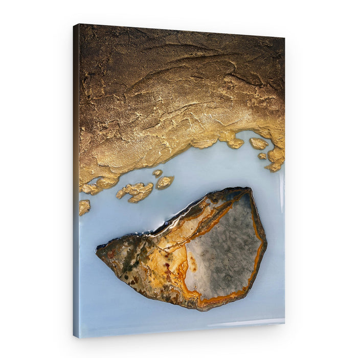Gilded Coast Stone – Canvas Print