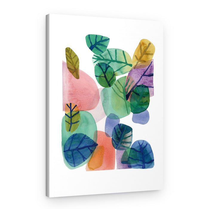 Abstract Watercolor Leaves – Canvas Print