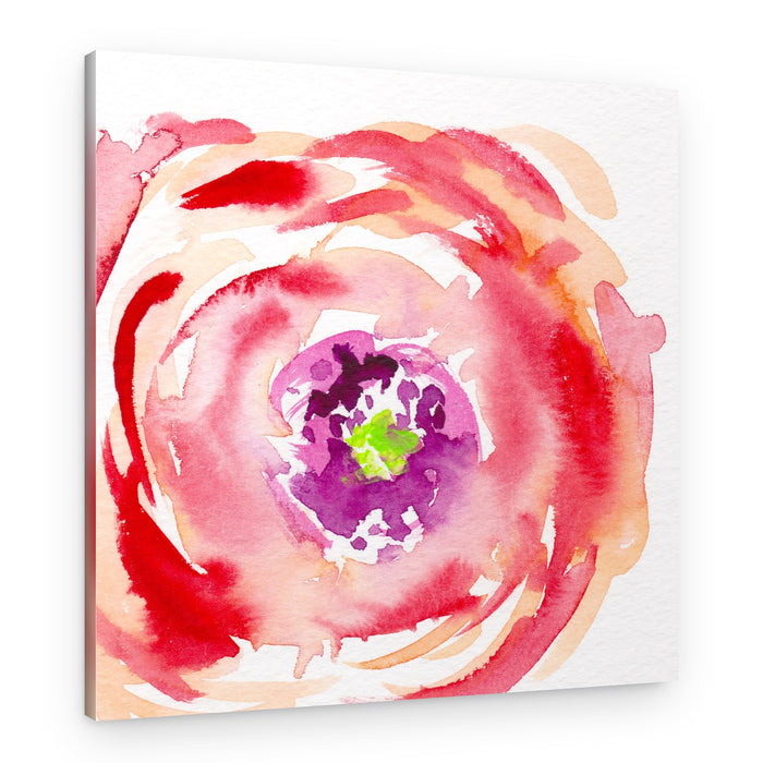 Vibrant Watercolor Bloom – Canvas Print