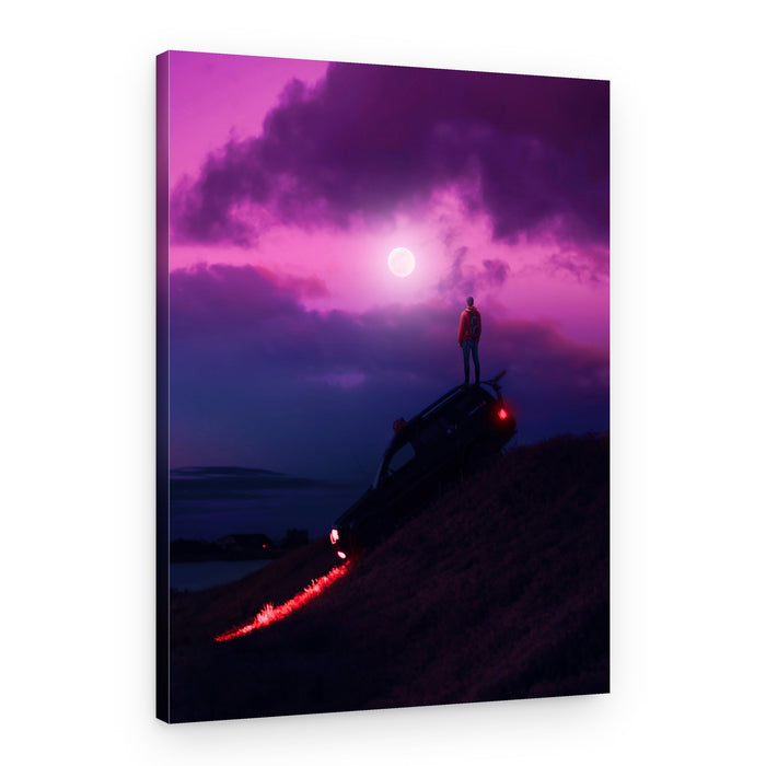 Man Under Purple Moon – Canvas Print