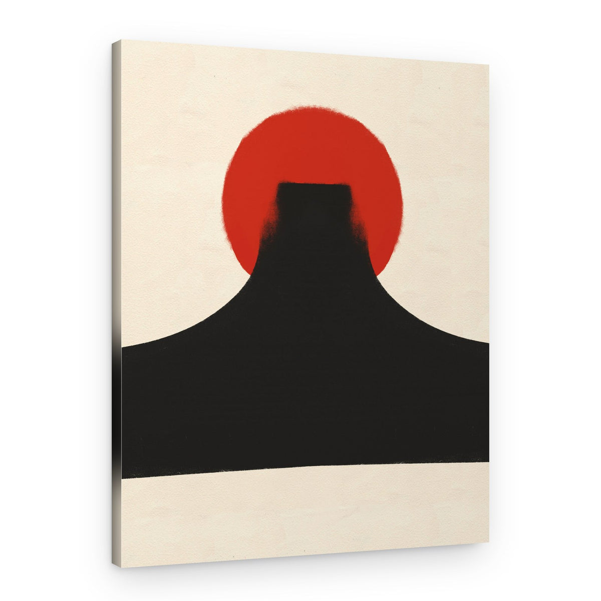 Fuji Mountain Red Sun – Canvas Print
