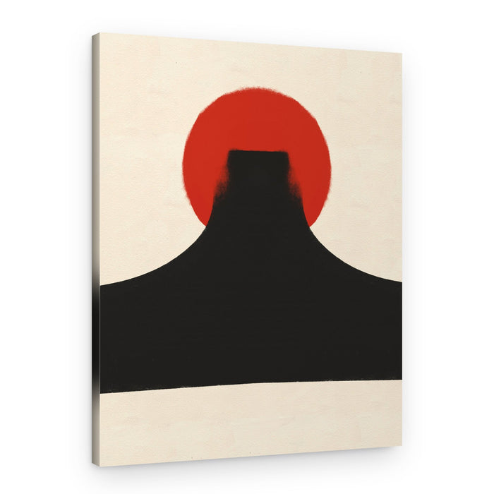 Fuji Mountain Red Sun – Canvas Print