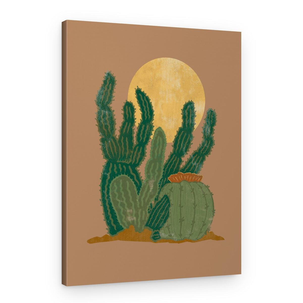 Desert Cacti Moon – Canvas Print