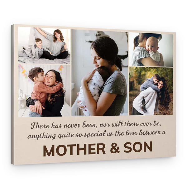Love Between Mother And Son Photo Collage Canvas Print
