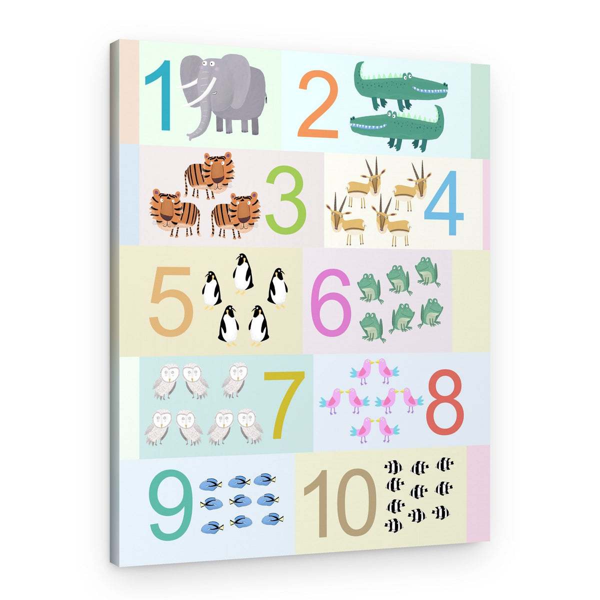 Counting Animals One to Ten – Canvas Print
