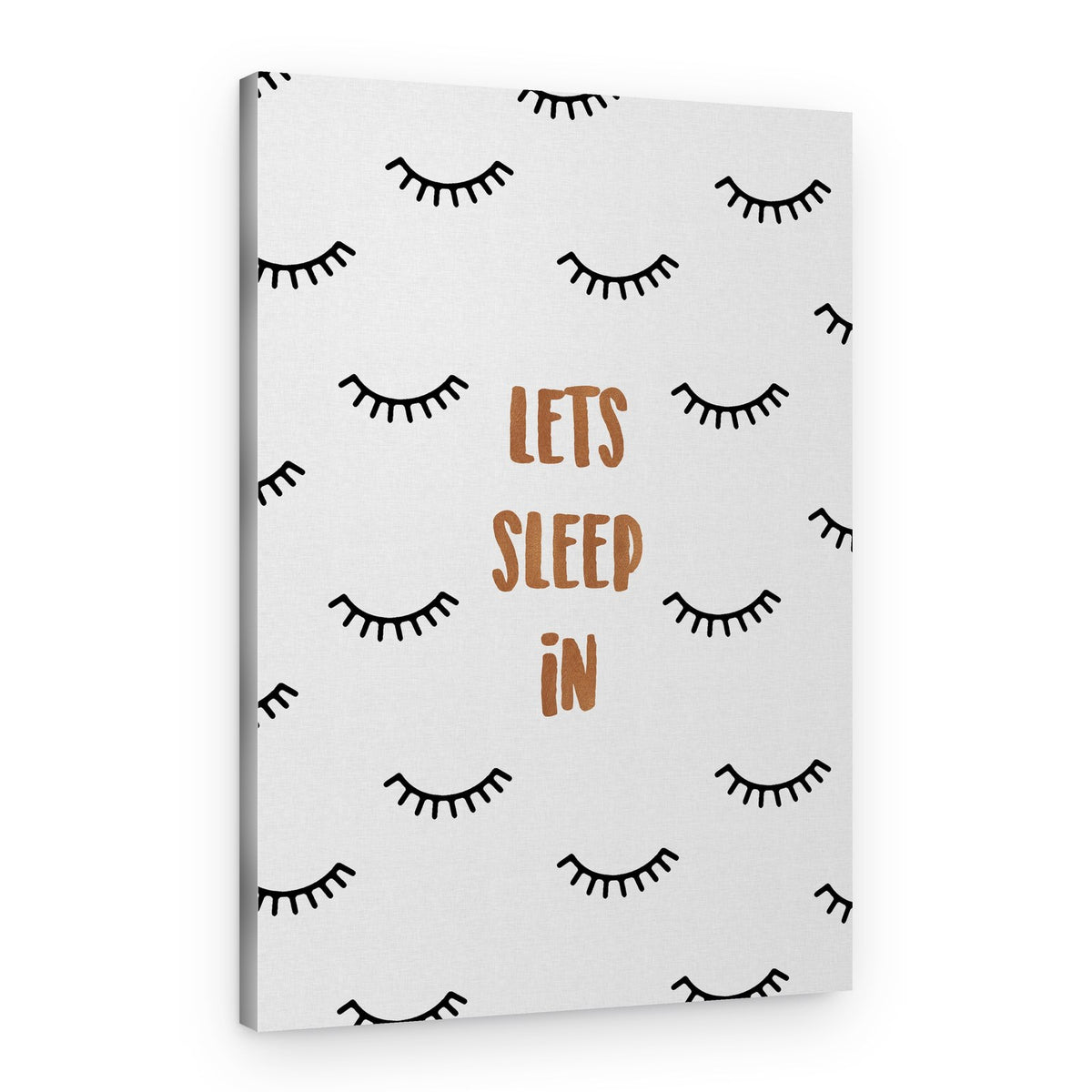 Lets Sleep In Eyelashes – Canvas Print