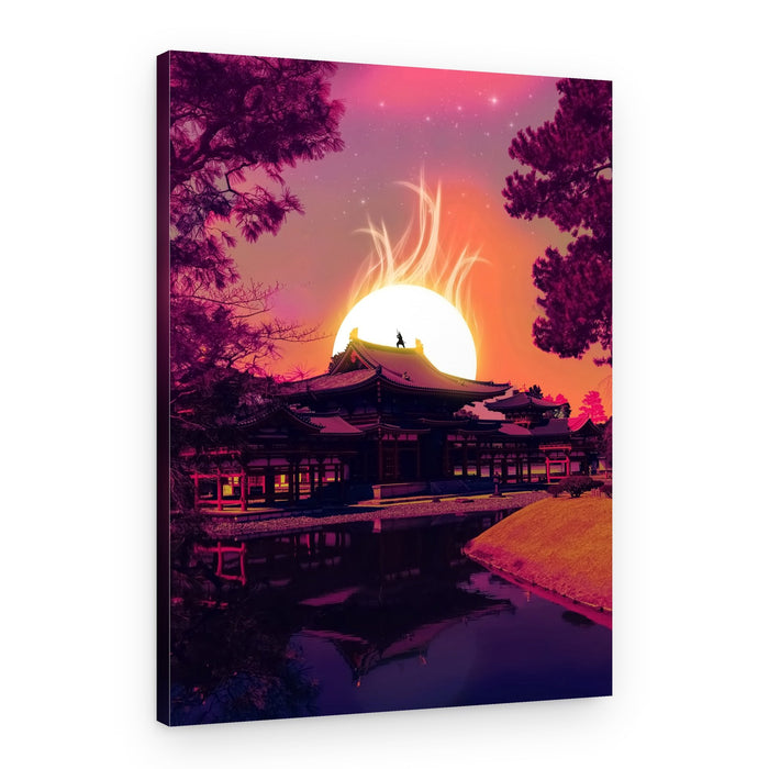 Temple Warrior Sunset – Canvas Print