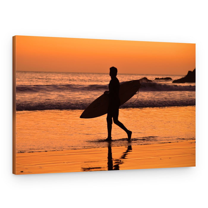 Golden Hour Surfer – Canvas Print