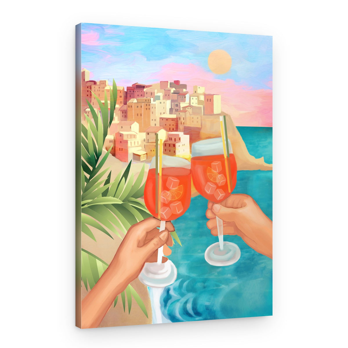 Cheers Coastal Sunset – Canvas Print