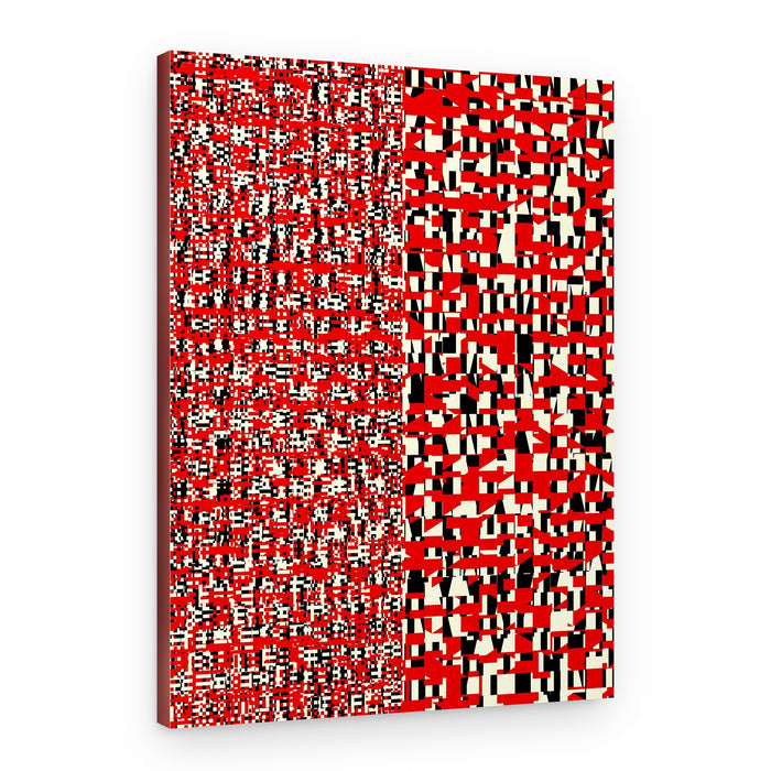 Bold Red Geometric Abstract – Canvas Print