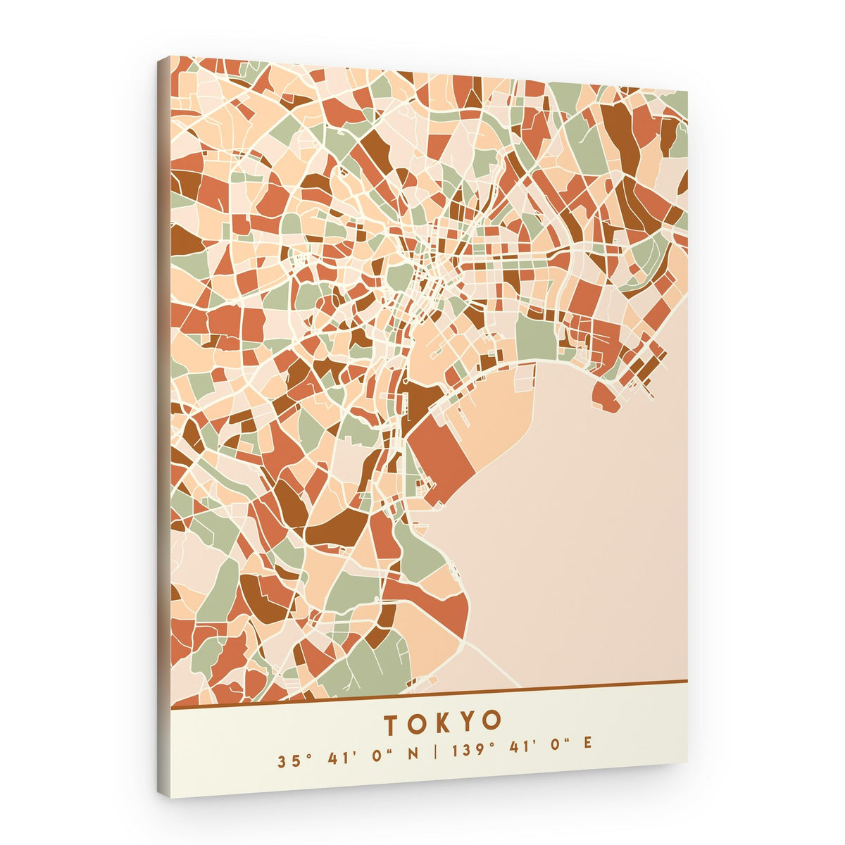 Tokyo Geometric Map – Canvas Print