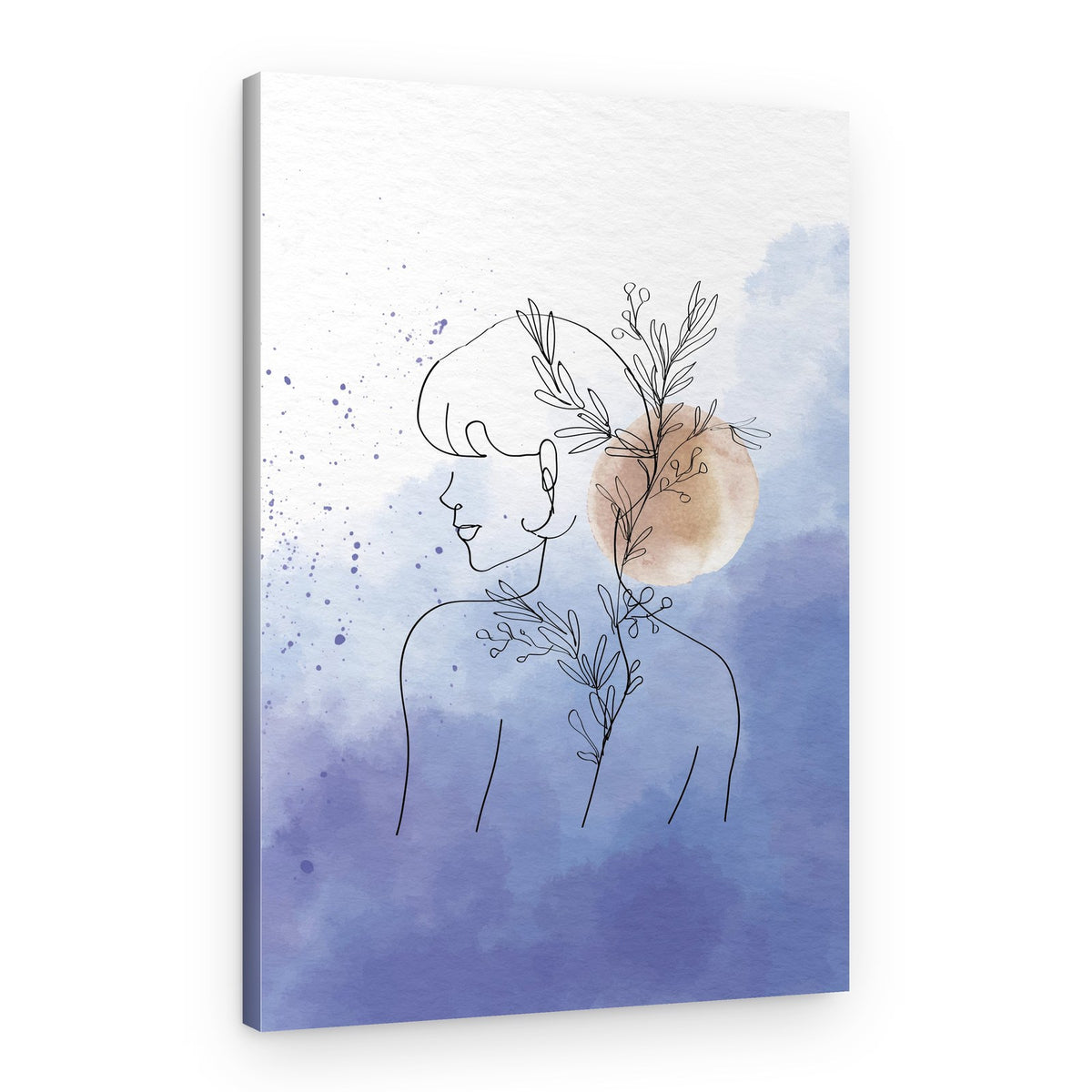 Peaceful Botanical Woman – Canvas Print