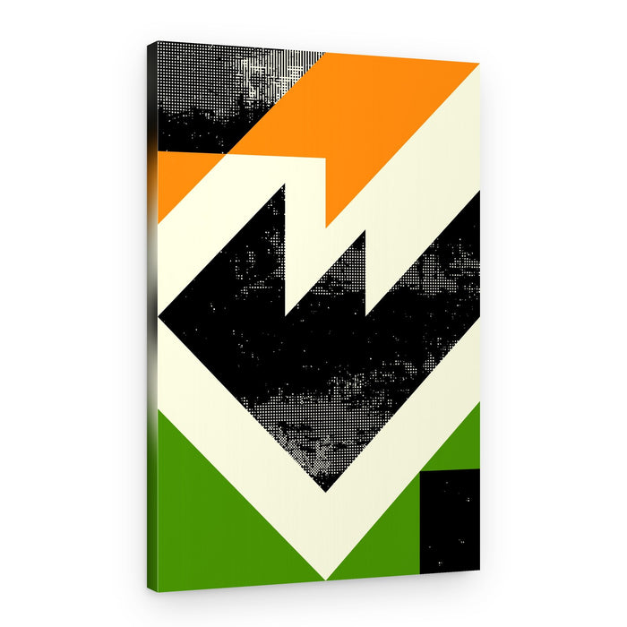 Distressed Geometric Abstraction – Canvas Print