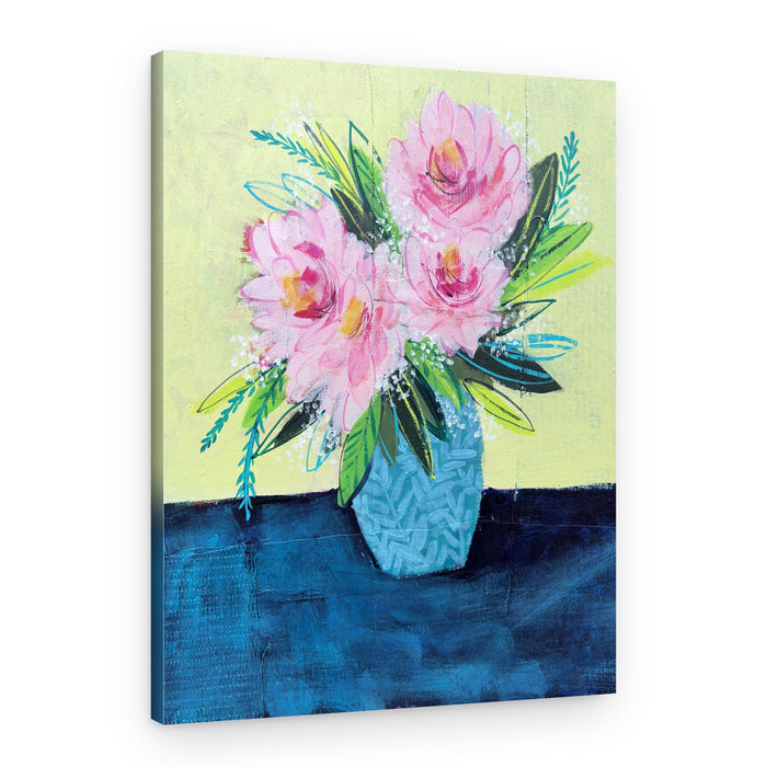 Abstract Pink Floral Bouquet – Canvas Print