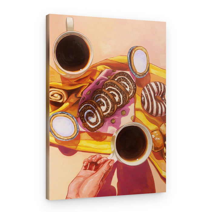 Sweet Treats And Coffee – Canvas Print
