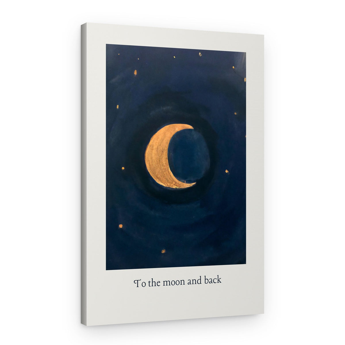 Golden Crescent Moon – Canvas Print