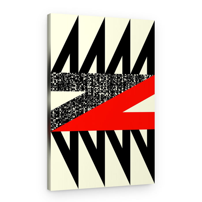 Jagged Red Abstract – Canvas Print