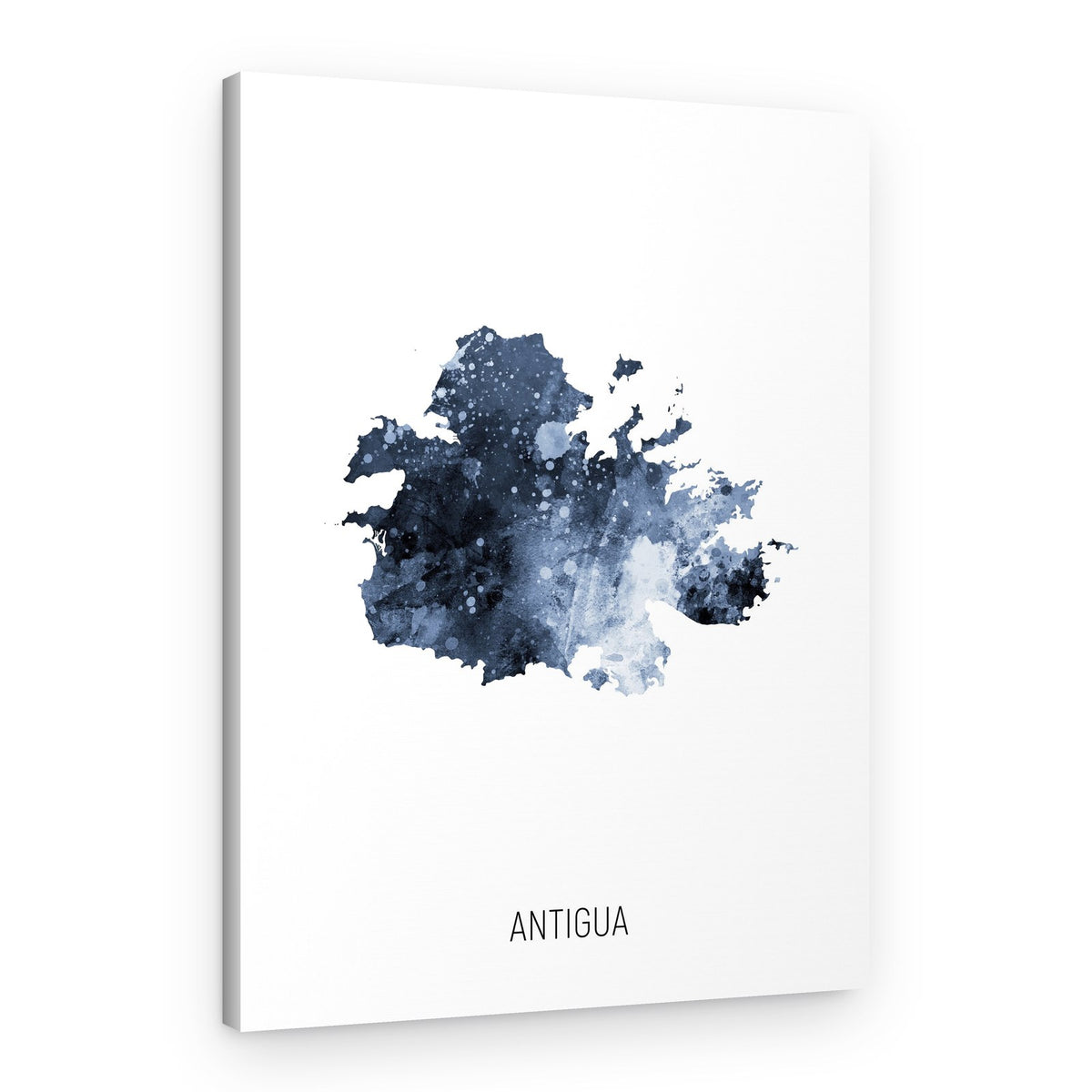 Antigua Watercolor Map – Canvas Print
