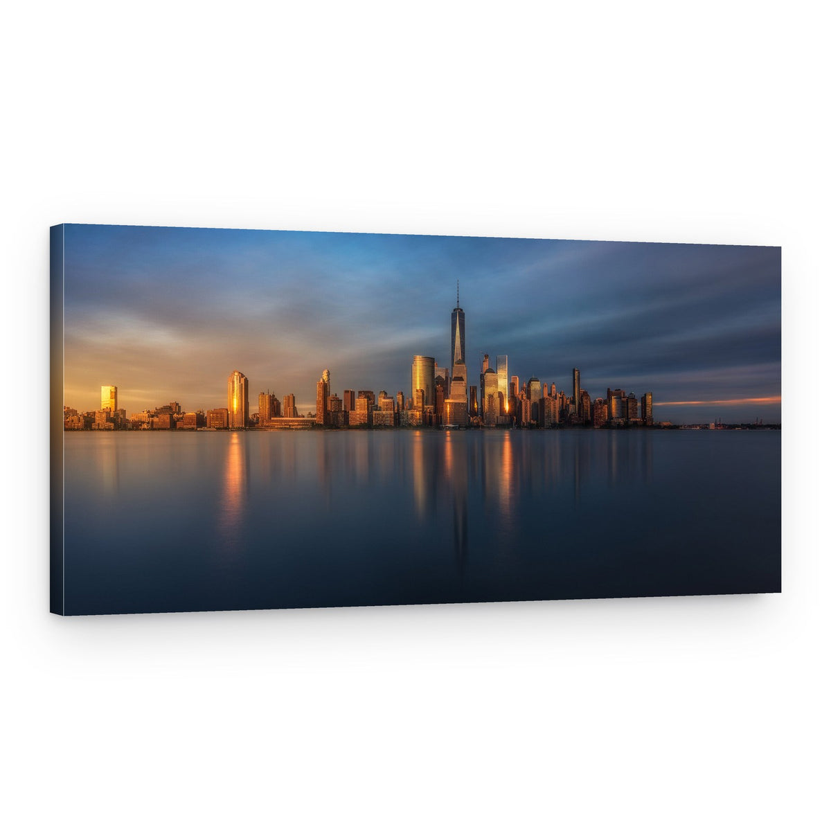 Golden City Reflections – Canvas Print