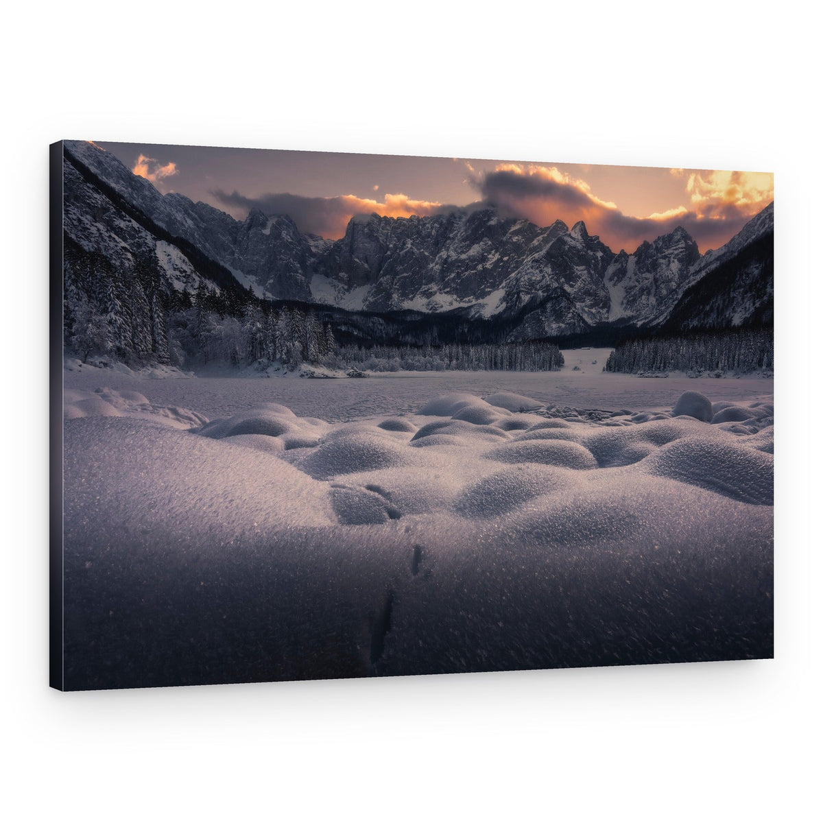 Winter Alpine Glow – Canvas Print