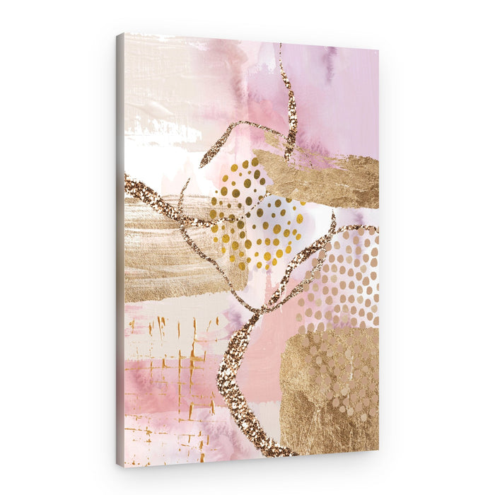 Gilded Pink Abstract – Canvas Print