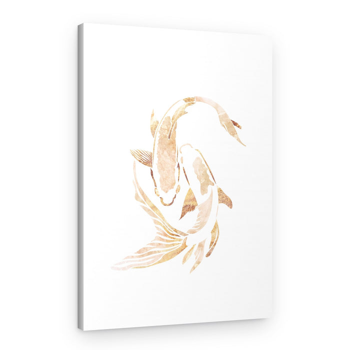 Golden Koi Flow – Canvas Print