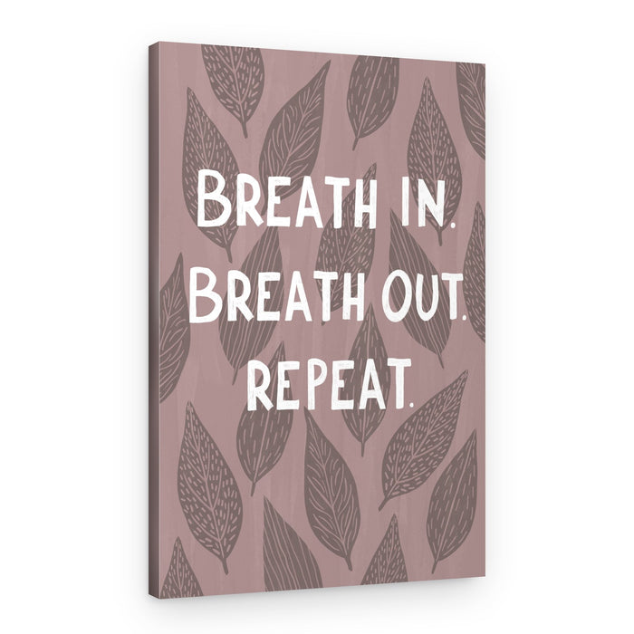 Mindful Breath Leaves – Canvas Print