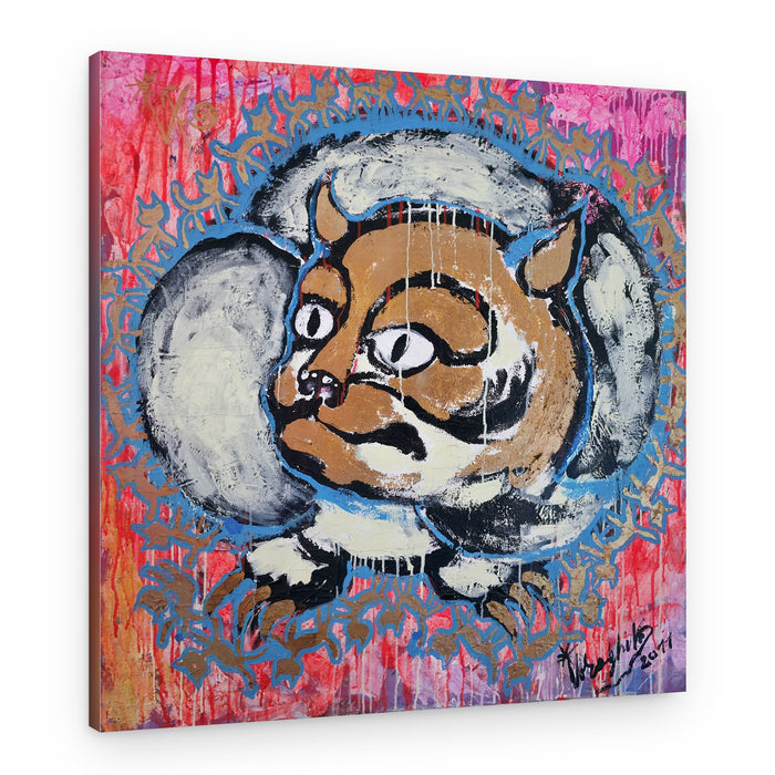 Vibrant Mystic Feline – Canvas Print