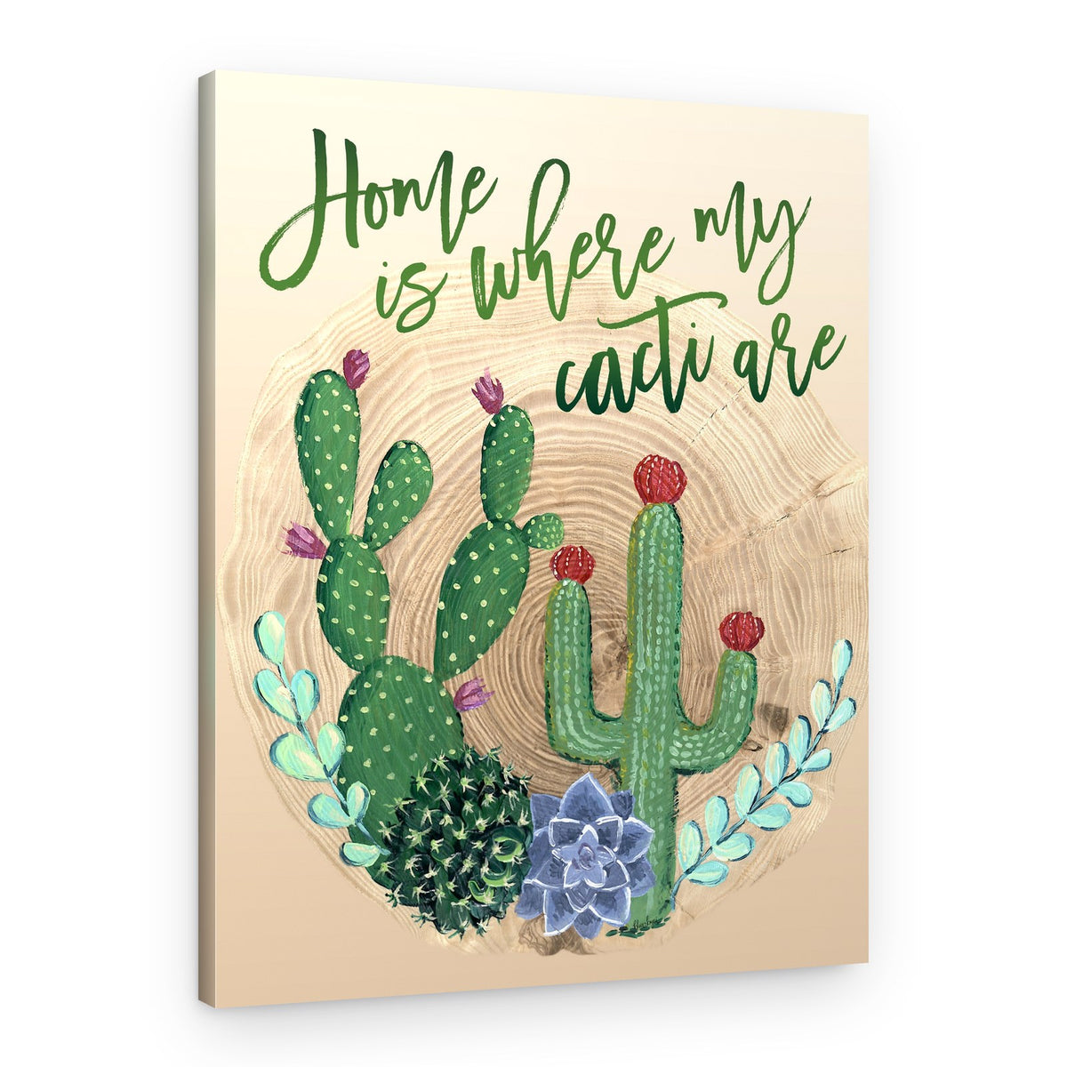 Home Cacti Love – Canvas Print