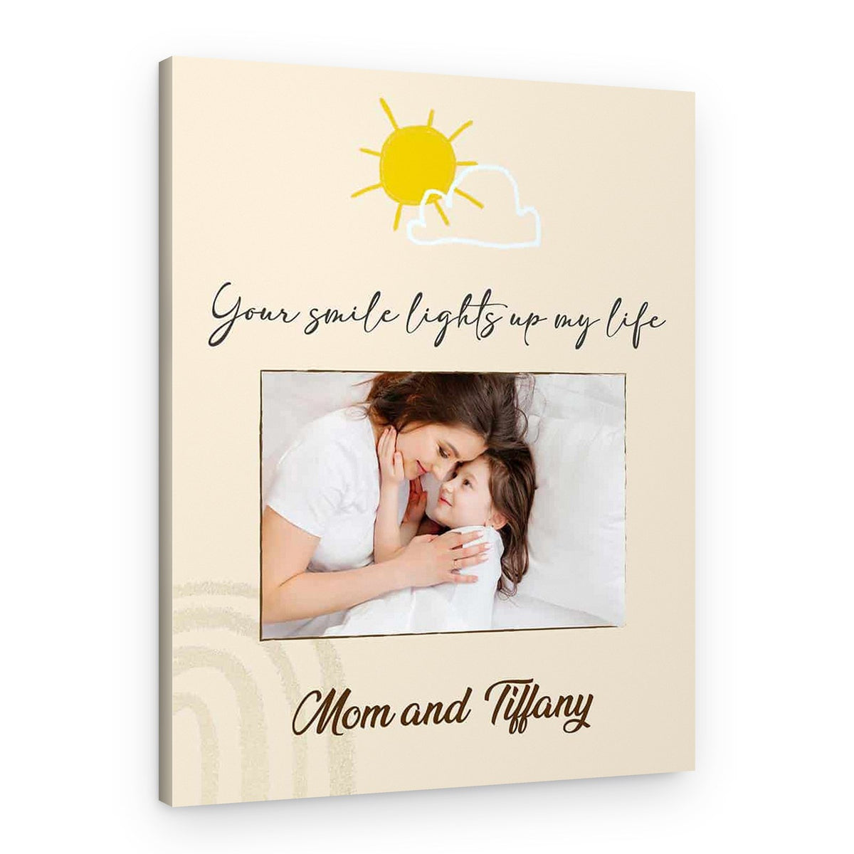 Your Smile Lights Up My Life Custom Photo Canvas Print – Canvas Print